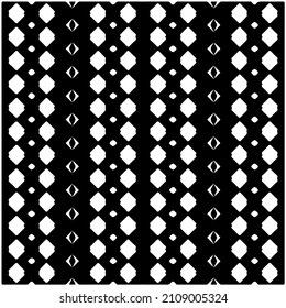 Patrón étnico sin inconvenientes.Resumen Patrón geométrico ilustrativo de arte computacional generativo.Negro y 
patrón blanco para fondo y fondo. 