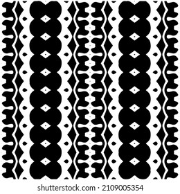 Seamless ethnic pattern.Abstract Geometric Pattern generative computational art illustration.Black and 
white pattern for wallpapers and backgrounds. 