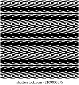 Seamless ethnic pattern.Abstract Geometric Pattern generative computational art illustration.Black and 
white pattern for wallpapers and backgrounds. 