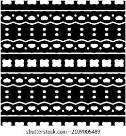 Seamless ethnic pattern.Abstract Geometric Pattern generative computational art illustration.Black and 
white pattern for wallpapers and backgrounds. 