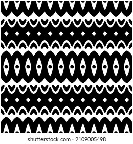 Seamless ethnic pattern.Abstract Geometric Pattern generative computational art illustration.Black and 
white pattern for wallpapers and backgrounds. 