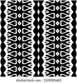 Seamless ethnic pattern.Abstract Geometric Pattern generative computational art illustration.Black and 
white pattern for wallpapers and backgrounds. 