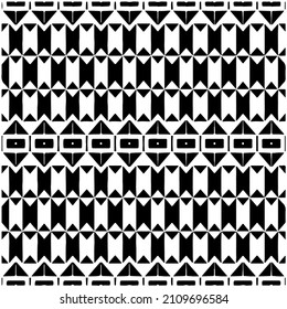 Seamless ethnic pattern.Abstract Geometric Pattern generative computational art illustration.Black and 
white pattern for wallpapers and backgrounds. 