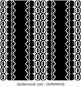 Seamless ethnic pattern.Abstract Geometric Pattern generative computational art illustration.Black and 
white pattern for wallpapers and backgrounds. 