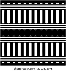 Seamless ethnic pattern.Abstract Geometric Pattern generative computational art illustration.Black and 
white pattern for wallpapers and backgrounds. 