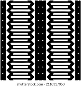 Seamless ethnic pattern.Abstract Geometric Pattern generative computational art illustration.Black and 
white pattern for wallpapers and backgrounds. 