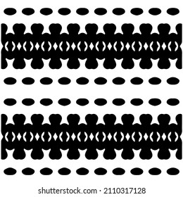 Seamless ethnic pattern.Abstract Geometric Pattern generative computational art illustration.Black and 
white pattern for wallpapers and backgrounds. 