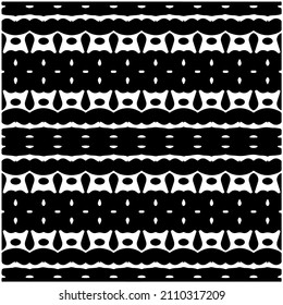 Seamless ethnic pattern.Abstract Geometric Pattern generative computational art illustration.Black and 
white pattern for wallpapers and backgrounds. 