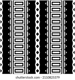 
Seamless ethnic pattern.Abstract Geometric Pattern generative computational art illustration.Black and 
white pattern for wallpapers and backgrounds. 