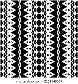 
Seamless ethnic pattern.Abstract Geometric Pattern generative computational art illustration.Black and 
white pattern for wallpapers and backgrounds. 
