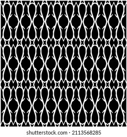 Seamless ethnic pattern.Abstract Geometric Pattern generative computational art illustration.Black and 
white pattern for wallpapers and backgrounds. 