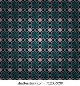 Seamless ethnic patterns for border in black, blue and gray colors. Vector repeated oriental motif for fabric or paper design.
