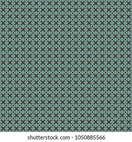 Seamless ethnic patterns for border in green, gray and blue colors. Vector repeated oriental motif for fabric or paper design.