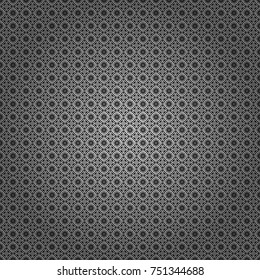 Seamless ethnic patterns for border in white, gray and black colors. Vector repeated oriental motif for fabric or paper design.