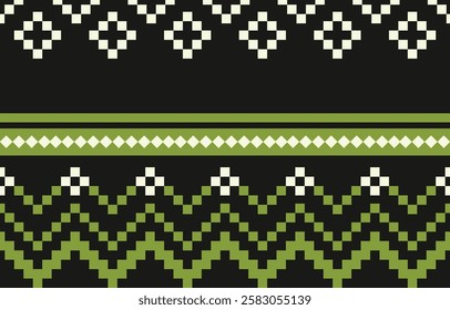 Seamless ethnic pixel pattern in colorful. Tribal vector illustration with Native American style. Design for print fabric and clothing.
