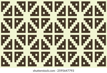 Seamless ethnic pixel pattern in colorful. Tribal vector illustration with Native American style. Design for print fabric and clothing.