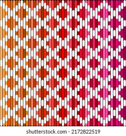 Seamless ethnic red and white ikat pattern.