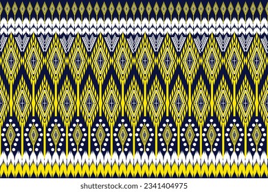 seamless ethnic rotary repeat fabric and tile design white yellow blue