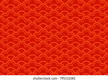 Seamless ethnic seigaiha geometric pattern. Vector ornament. Japanese pattern
