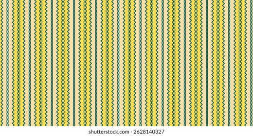 Padrão de estilo étnico perfeito em amarelo e verde
