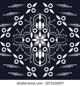 Seamless ethnic and tribal pattern. Hand drawn ornamental stripes. Black and white print for your textiles. Vector geometric background.