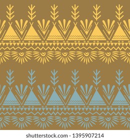 Seamless ethnic and tribal pattern. Handmade. Horizontal stripes. trendy design print for your textiles.