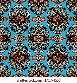 Seamless ethnic tribal vector pattern