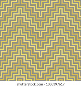 Seamless ethnic vector pattern with chevron. Modern illuminating yellow zigzag ultimate gray background with lines. graphic design, fabric, packaging paper, print