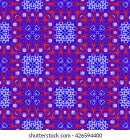 Seamless ethnic vector print pattern.