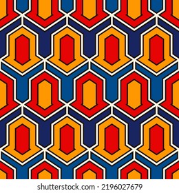 Vector étnico sin foco. Papel tapiz tribal. Ornamento de flechas. Patrón popular. Fondo geométrico. Motivo de los mosaicos. Fondo de la cuadrícula. Impresión textil. Diseño web étnico. Imagen abstracta