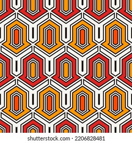 Seamless ethnic vector. Tribal wallpaper. Arrows ornament. Folk pattern. Geeometric backdrop. Mosaics motif. Grid background. Textile print. Ethnical web design. Abstract image