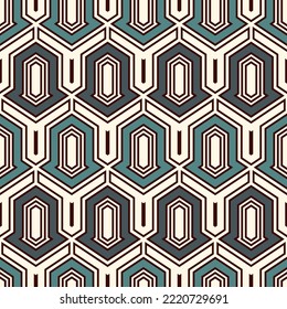Seamless ethnic vector. Tribal wallpaper. Arrows ornament. Folk pattern. Geeometric backdrop. Mosaics motif. Grid background. Textile print. Ethnical web design. Abstract image.