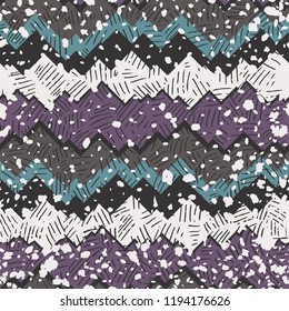 Seamless ethnic zigzag pattern background
