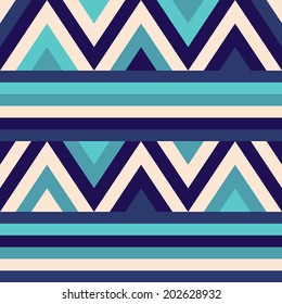 Seamless ethnic zigzag pattern background