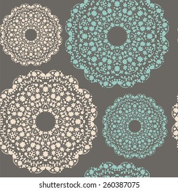 Seamless ethnicity round ornament.