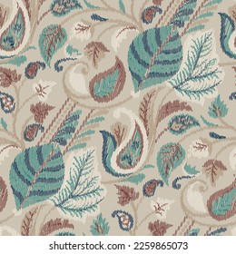 seamless ethnics pattern on grey background