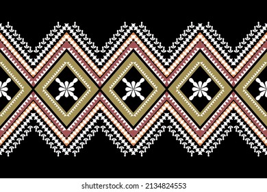 Fondo del patrón étnico sin inconvenientes Componente de la plantilla de ilustración del patrón tribal azteca