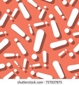 Seamless Exclamation Mark Sign Shadow Background Pattern