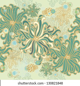 seamless exotic floral pattern
