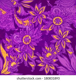 seamless exotic flower background