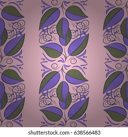 Seamless exotic pattern with many blue tropical leaves. Blooming jungle. Motley vector illustration.