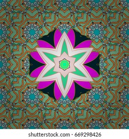 Seamless exotic pattern with many colorfil tropical flowers. Blooming jungle. Motley vector illustration.