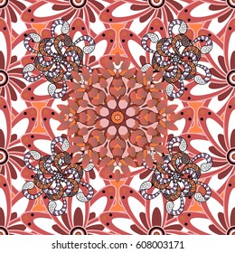 Seamless exotic pattern with many tropical flowers. Blooming jungle. Motley vector illustration.