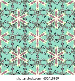 Seamless exotic pattern with many tropical flowers. Blooming jungle. Motley vector illustration.