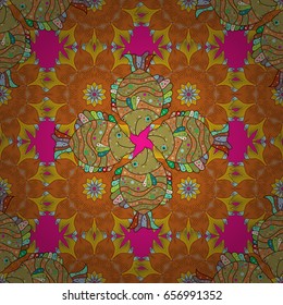 Seamless exotic pattern with many tropical flowers. Blooming jungle. Motley vector illustration.