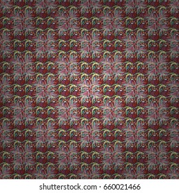 Seamless exotic pattern with many tropical flowers. Blooming jungle. Motley vector illustration.
