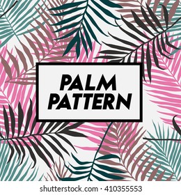 Seamless exotic pattern with palm leaves.