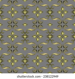 seamless expensive Victorian pattern in retro vintage style. vector illustration