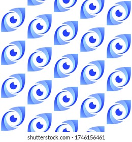 Seamless eye abstract vector pattern