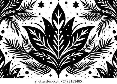 Seamless fabric abstract pattern with delicate nature-inspired elements, perfect for wall coverings, textiles, fabric, wallpaper, and wrapping paper, showcasing refined elegance and natural beauty.